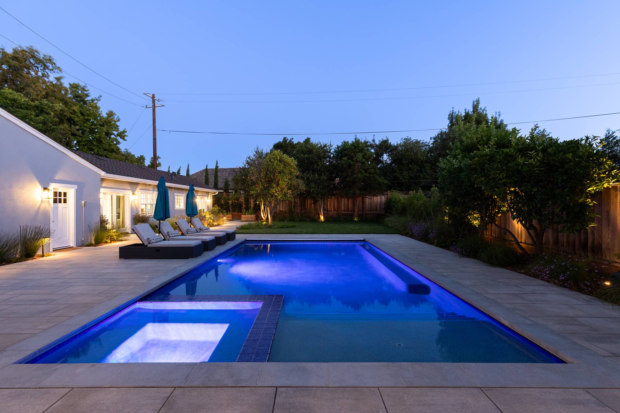 landscape with pool and concrete